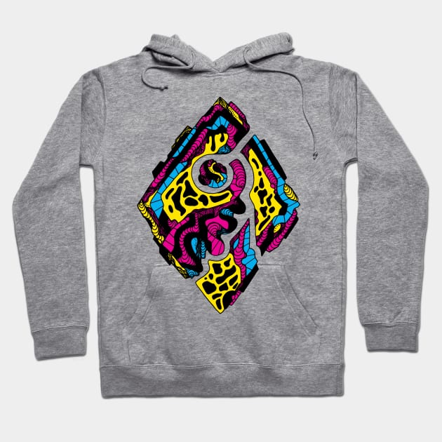 CMYK Abstract Rhombus Hoodie by kenallouis